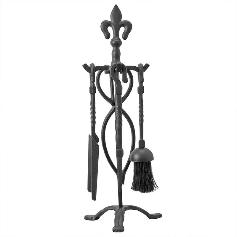 Fireside 5 Piece Fleur de Lys 21" Tripod Companion Set - Image 2