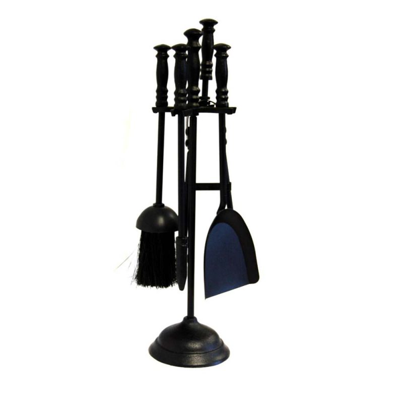 Fireside 5 Piece Black 16.5" Fireplace Companion Tool Set - Image 2