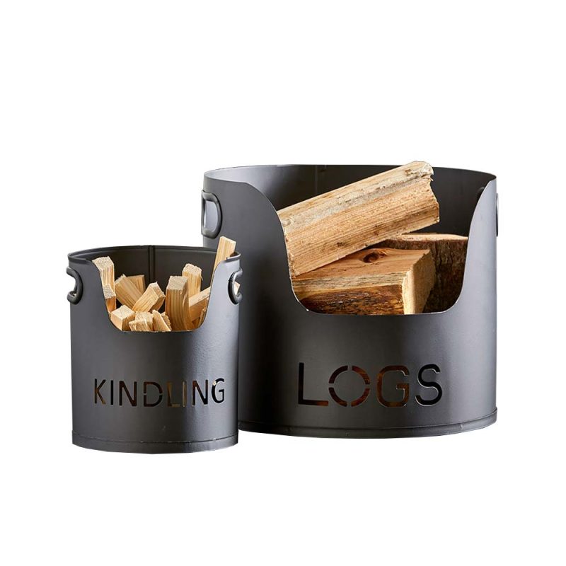 Set of 2 Buckets - Log and Kindling - Image 2